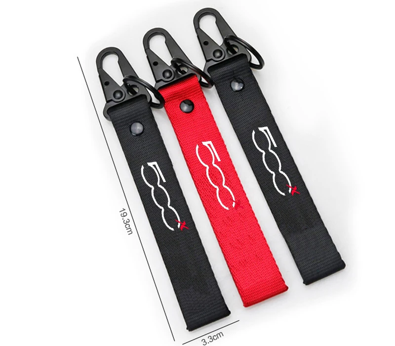 

Lastest design Nylon car key ring key chain for fiat 500x