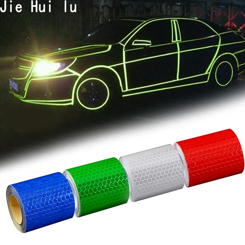 

100cm X 5cm Warning Tape Warning Light Reflector Protective Sticker Reflective Film Car Safety Mark Reflective Strip Stickers