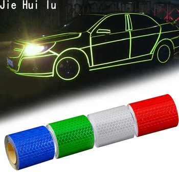 

5cmx3m Reflective Material Tape Sticker Safety Warning Tape Reflective Film Car Stickers