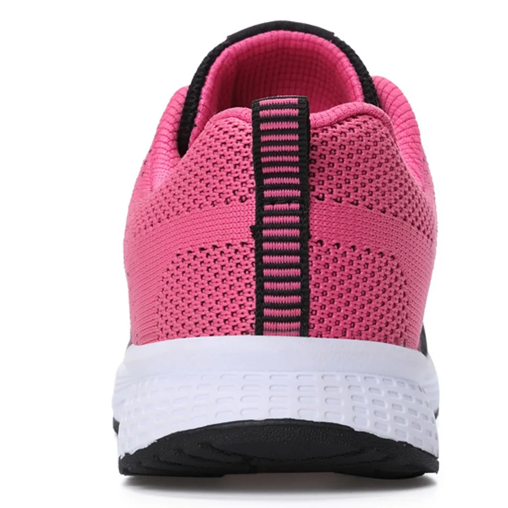 KANCOLLE Ladies Fashion Casual Simple Leisure Mesh Breathable Lace-Up Sneakers Walking Comfortable Outdoor Running Shoe 104#4