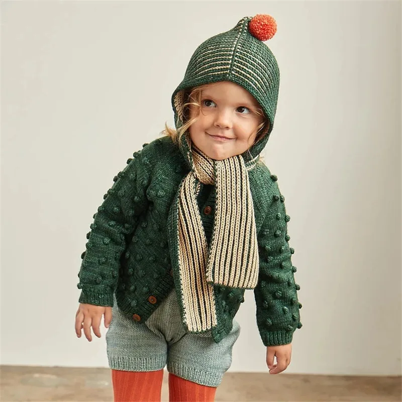 Misha et bouffée bambin garçons filles tricot écharpe avec chapeau bébé garder au chaud hiver accessoires marque enfants écharpe