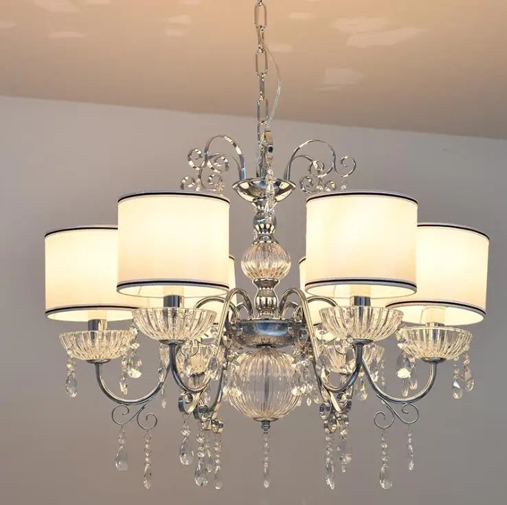 

European modern living room crystal Pendan Lamp 6 bedroom dining room chandelier clothing shop decorative crystal lamp