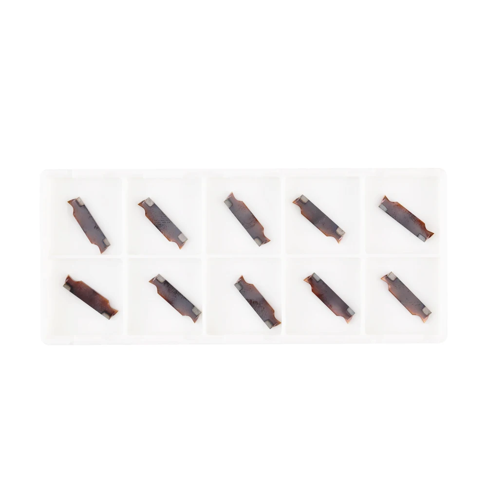 

Hot 10PCS Tungsten Carbide Insert Grooving Parting Turning Tool Solid Good Performance Blade MGGN