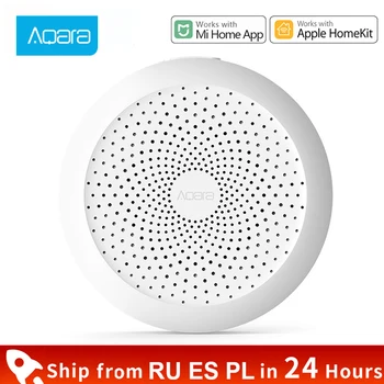 

aqara Smart Gateway3 Aqara Hub Gateway 3 Wireless ZigBee Remote Control Wifi Connect RGB Night Light For Mi Home Apple Homekit