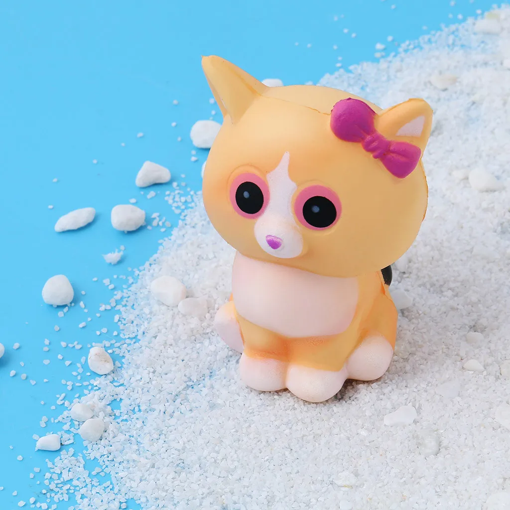Игрушки для снятия стресса Kawaii Squeeze Toys Мягкая Белая кошка крем Ароматические подвески, милая игрушка для стресса W806