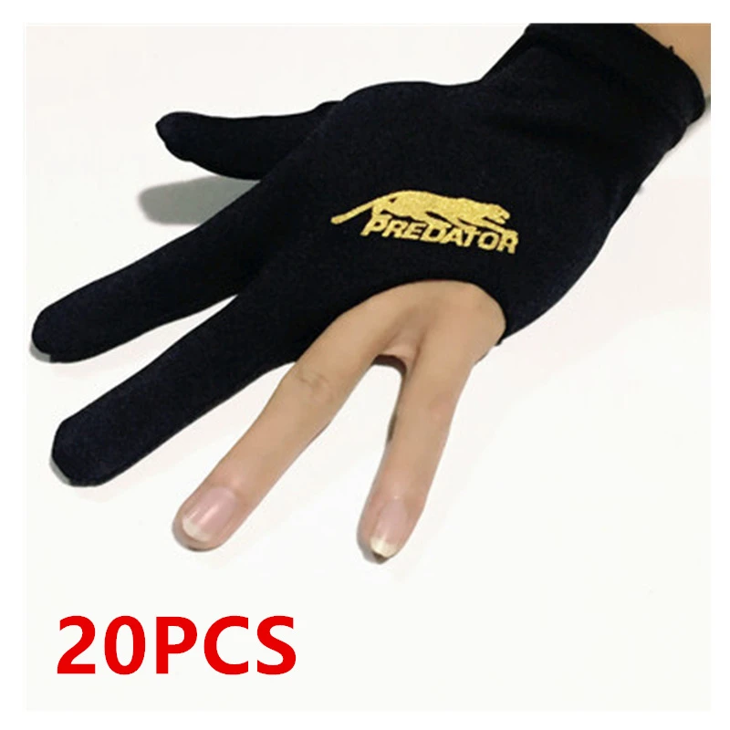 Snooker-Gloves Hand-Billiard-Accessories Black Left Pool 20pcs