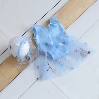 

Newborn Gril Lace Prop Set Handmadde Lace Romper Bonnet Otfit Photography Props Sewn Baby Ruffer Hat Romper Overall