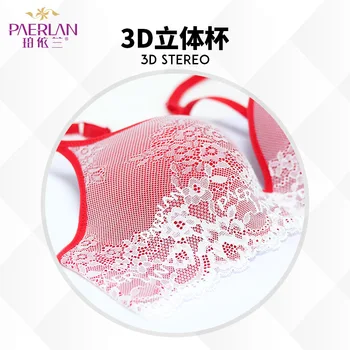 

Year of Fate Red Underwear Non-Steel Ring Bra New Products Lace Edge Bra Adjustable Guangzhou Underwear Women's