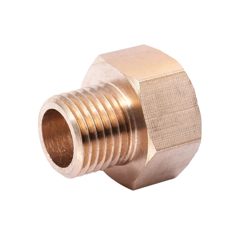 3/8BSP x 1/4BSP M/F Threaded Hex Head Brass Pipe Reducer Bushing 5pcs