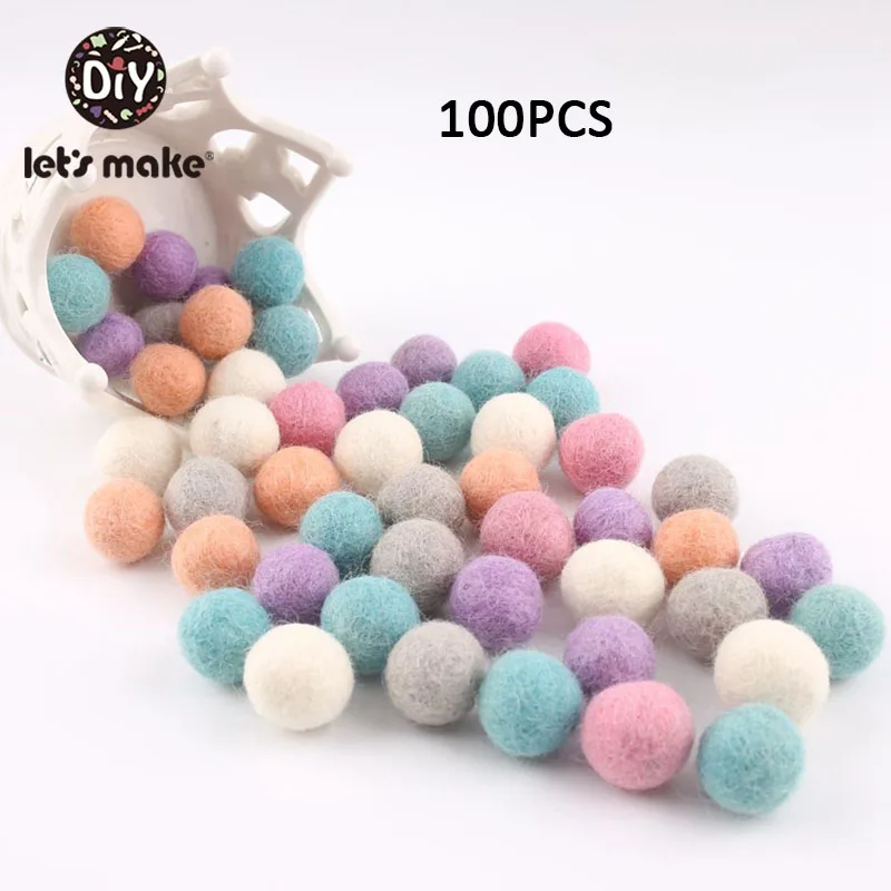 

100PCS 20mm 100% Wool Felt Balls DIY Balls Hanging Accessories Candy Color Wool Ball For Kids Room Decoration Nursery Home Decor