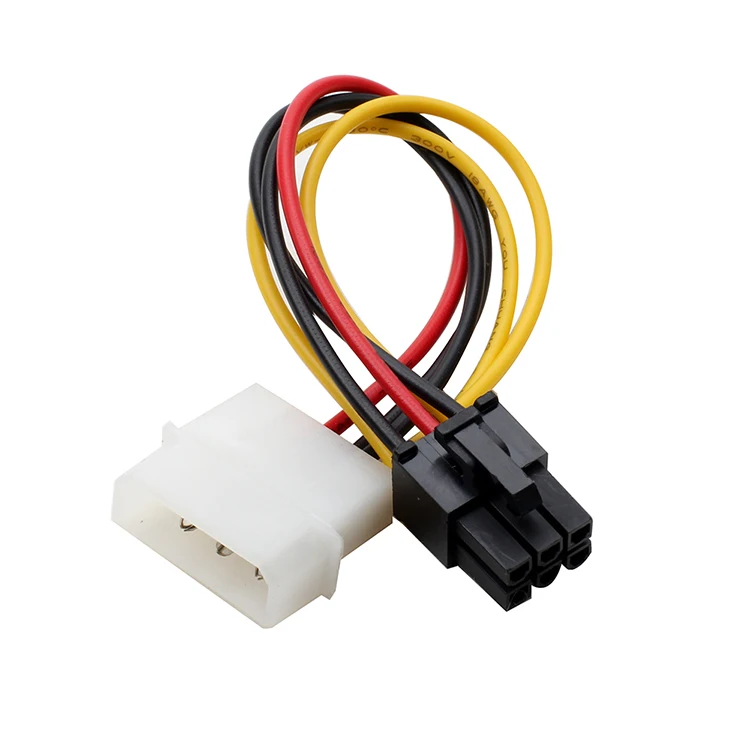 6-контактный разъем для 4-контактного кабеля Molex femalepi-Express адаптер питания