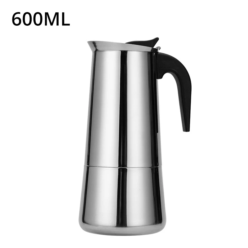 600ml - 12 cup Кофе плита эспрессо, нержавеющая сталь гейзерная Кофеварка Эспрессо машина, профессиональные инструменты бариста - Цвет: 600ml - 12 cup
