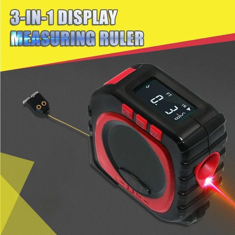 40m fita de medição a laser 3-em-1 display régua de medição digital roleta eletrônica medida cabo modo ferramenta de medida a laser