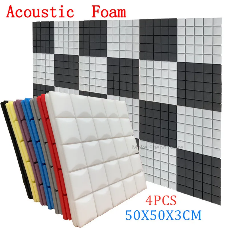 Make friend 24PCS 300x300x25mm Studio Acoustic Foam Sound Insulation  Treatment Panels KTV Drum Room Wall Soundproof