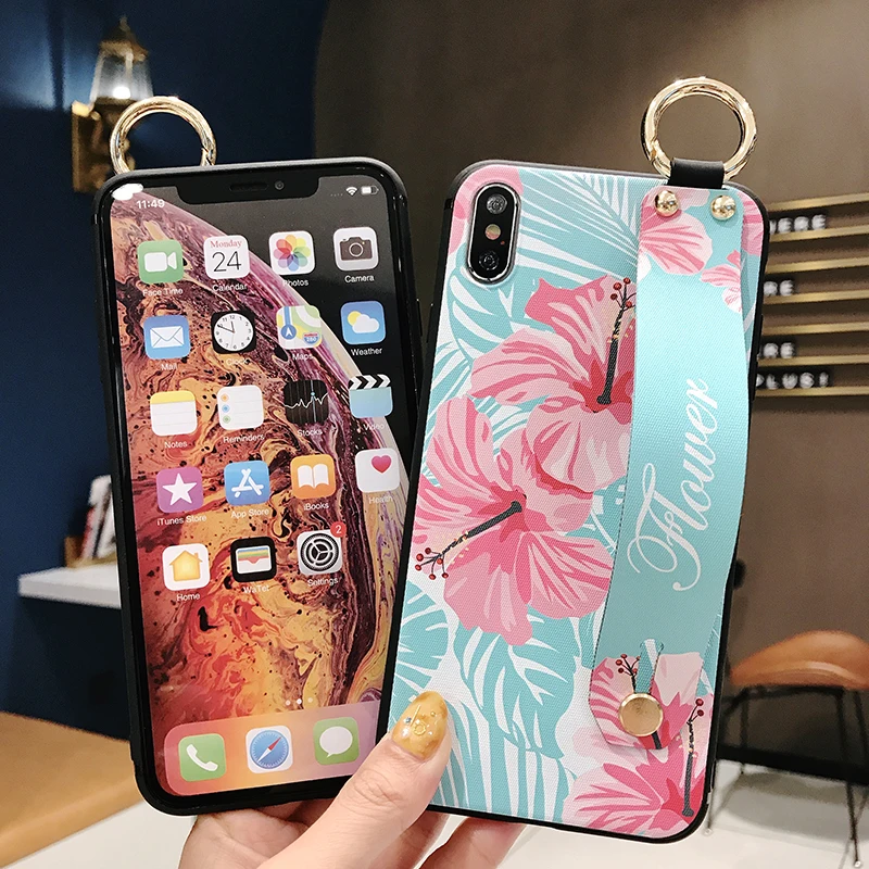 Чехол s для iphone 11 чехол 8 с яркими принтами ремешком на запястье телефона xs max pro c |