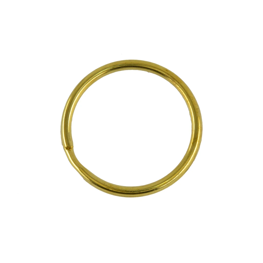 10pcs 25/35 mm Brass Split Key Rings Chain Charms Jewelry Clasp Loop Findings DIY Crafts - Antique Gold