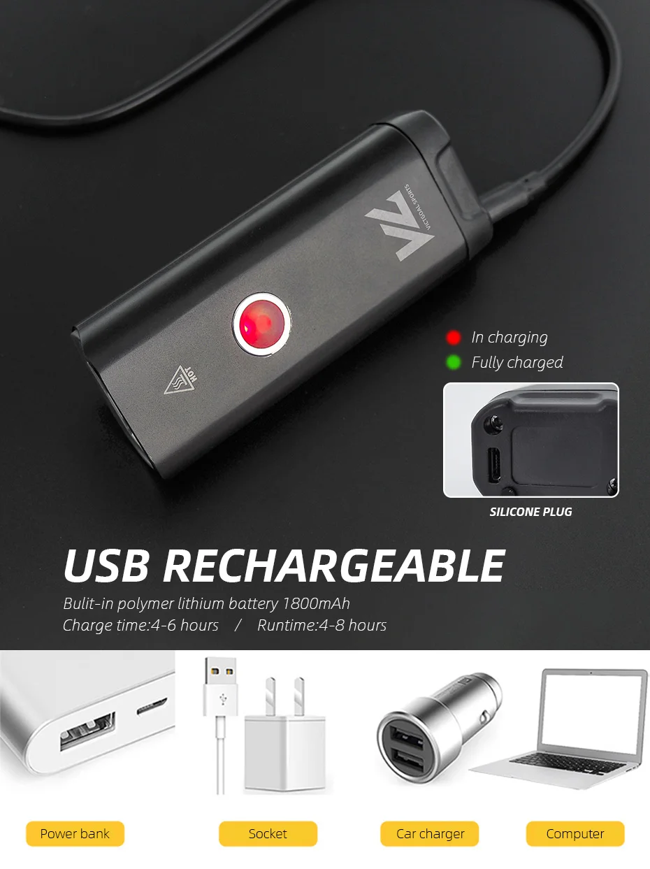 Для велосипеда victgoal светильник непромокаемый USB Перезаряжаемый светодиодный MTB передний флэш-светильник для велосипеда алюминиевый ультра-светильник велосипедный головной светильник