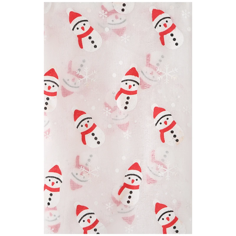 FOXMOTHER Зимний Белый Снеговик Рождественский шарф обертывание для женщин Дамы подарки