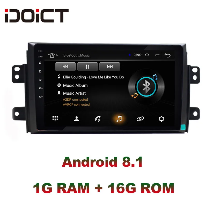 Автомобильный DVD-плеер IDOICT Android 8 1 с GPS-навигацией мультимедийный проигрыватель