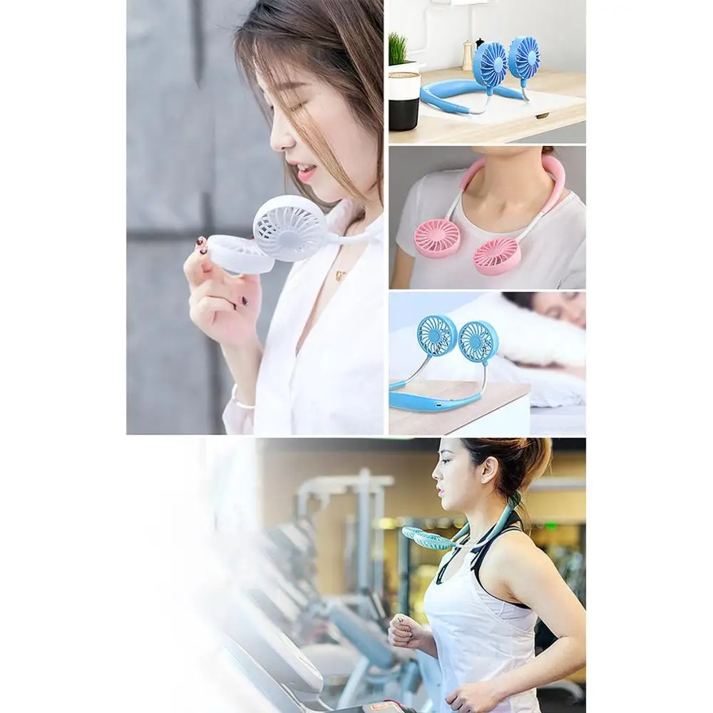 

Hands-free Neck Fan Portable Lazy Charging Small Fan Wearable Mini Hanging Neck Sports Fan