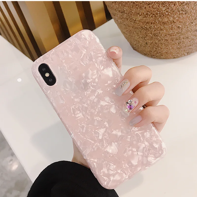 Мягкий чехол с градиентом для iphone X 10, 11 Pro, XS MAX, XR, 6, 6 S, 7, 8 Plus, XSMAX, блестящая Силиконовая задняя крышка из ТПУ, защитный чехол - Цвет: Pink