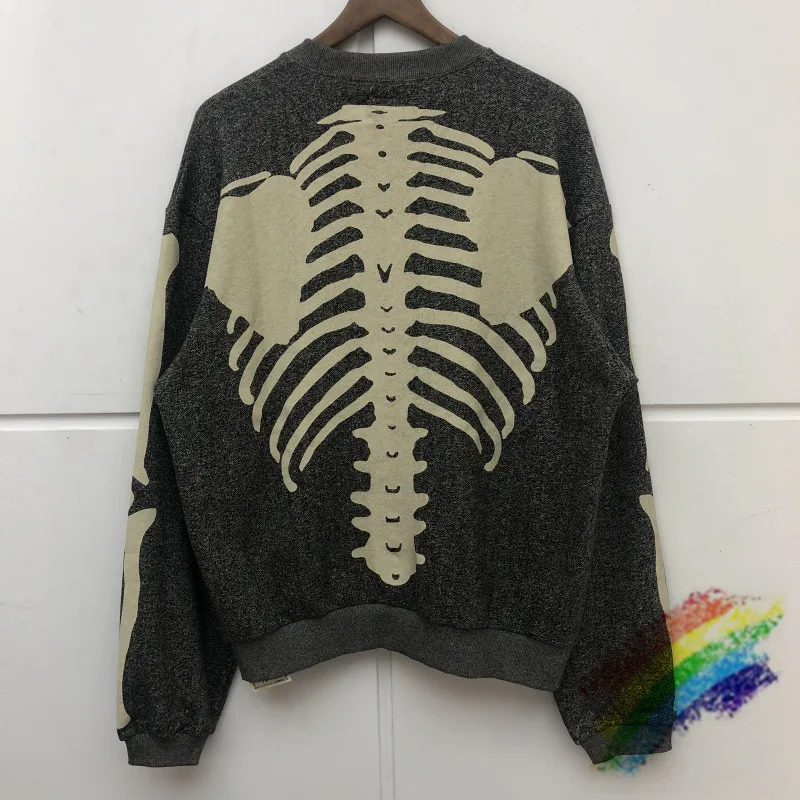 Skeleton Bone Printing KAPITAL Crewneck Sweatshirts Men Women 1:1 Best Quality Pullovers Casual Oversize KAPITAL Hoodie Skeleton Bone Printing KAPITAL Crewneck Sweatshirts Men Women 1:1 Best Quality Pullovers Casual Oversize KAPITAL Hoodie