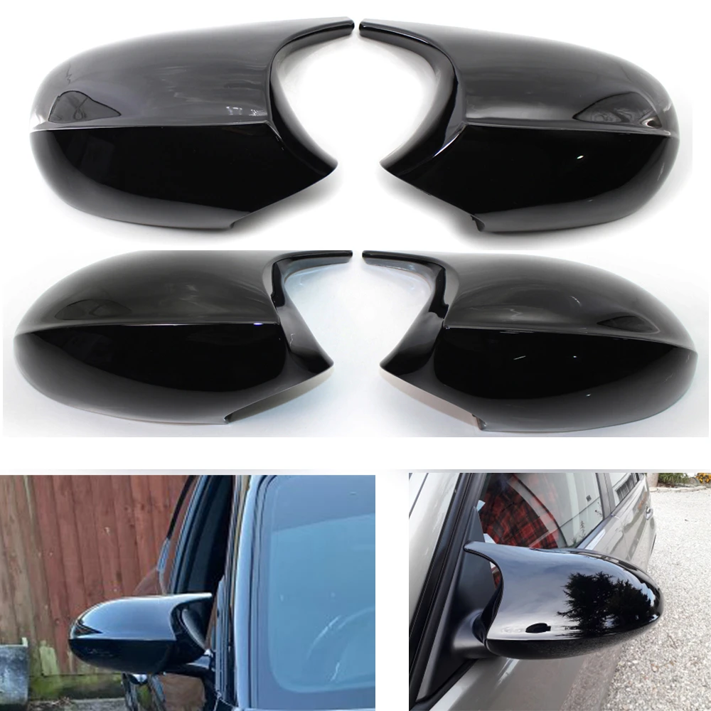 Rearview Mirror Covers for Bmw 1 3 Series E90 E91 E92 E93 E80 E81 E87 E88 Rear-View Carbon Fiber Gloss Black jeep wrangler fenders