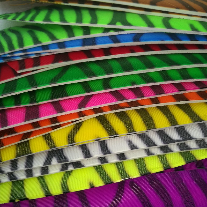 Corte de Penas Tiro com Arco e Flecha Novo Turquia Pena Comprimento Total Impressão Zebra Seta Plumas Caça Tiro Diy 50 Pçs 8 tiro com arco e flecha caça tiro diy