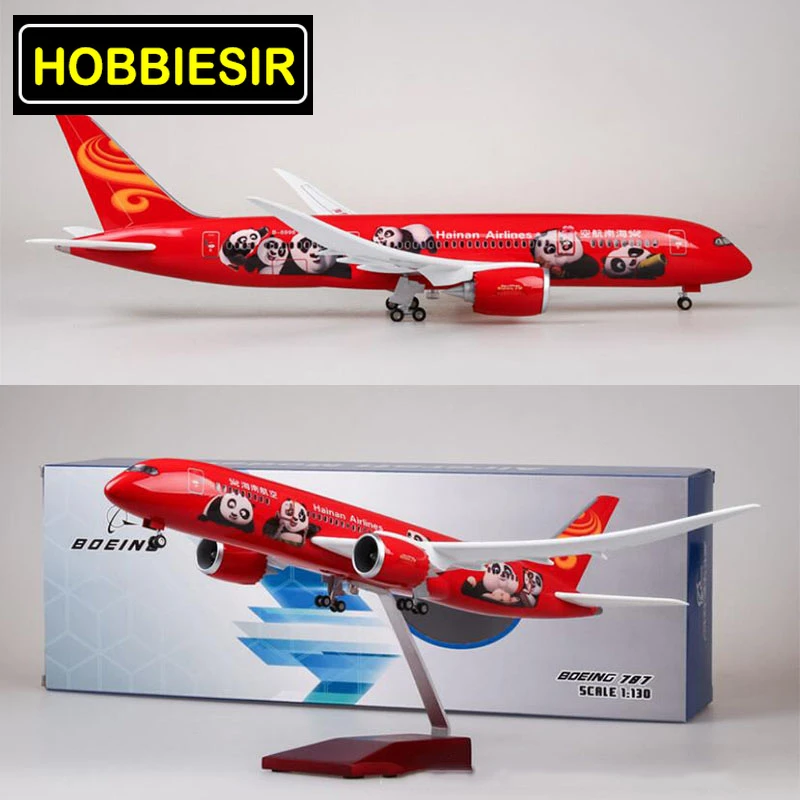 43 см 1/130 Boeing B787 Самолет Китай Hainan авиакомпания Игрушечная модель самолета W свет& колесо литье под давлением пластиковые смолы коллекция самолетиков