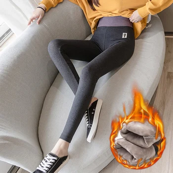

Pants Velvet New Fashion Cat High Waist High Elasticity Warm Cotton Women's Winter Leggings Autumn Thick Casual