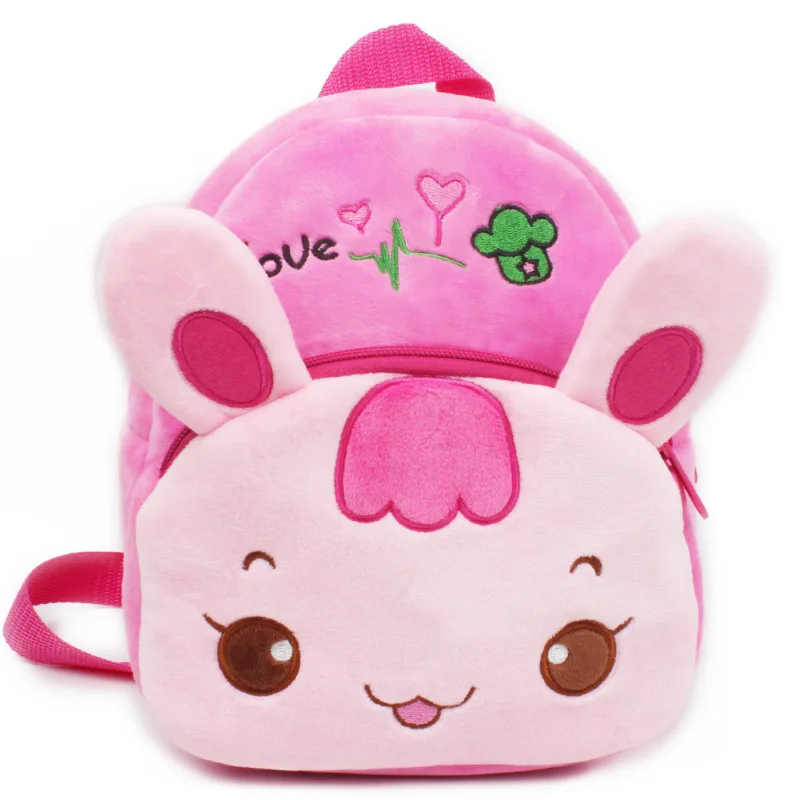 Детский рюкзак, портативный рюкзак с мультяшными животными для маленьких мальчиков и девочек, школьный рюкзак, модная Дорожная сумка на плечо, рюкзак - Цвет: Розовый