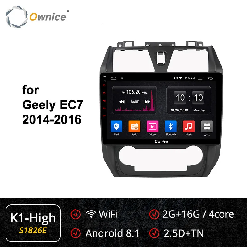 Для Geely EC7 Ownice 4G WiFi Android 9,0 Восьмиядерный 4 Гб ОЗУ+ 64 Гб ПЗУ автомобильный dvd-плеер gps плеер Мультимедиа Стерео