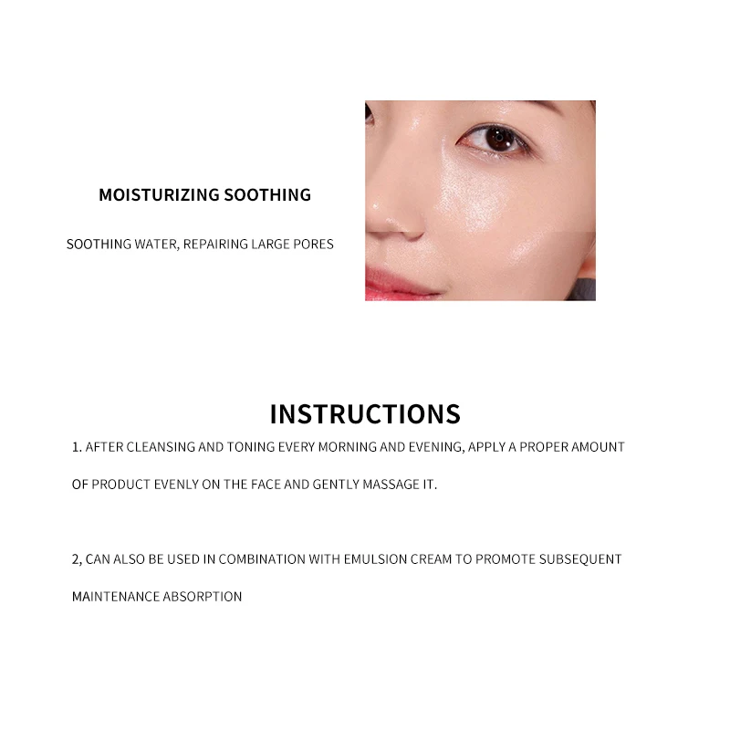Polypeptide Essence Moisturizing Firming Skin Anti-drying Anti-wrinkles Anti-Aging Brighten Skin Color Shrinking Pore Face Serum
