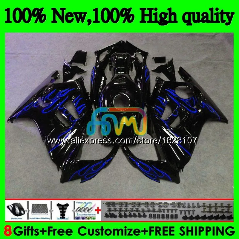 Комплект+ майка для HONDA CBR600F3 600CC CBR 600F3 97 98 1997 1998 3BS. 256 CBR600 CBR 600 FS F3 95 Синий Пламя 96 1995 1996 обтекатели