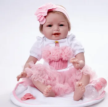 

55CM Reborn Simulation Baby Doll Newborn Baby Soft Silicone Dolls For Children Birthday Xmas Gift
