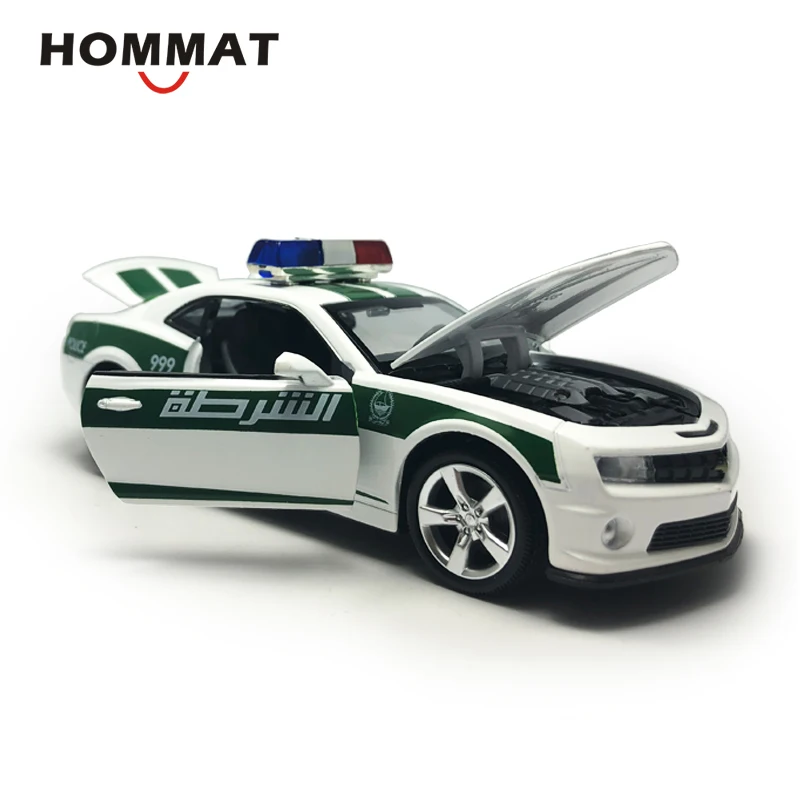 Hommate 1:32 Масштаб Chevrolet Camaro полицейская Игрушечная машина из сплава модели металл, полученный литьем под давление и Игрушечная модель автомобиля автомобили игрушки для детей