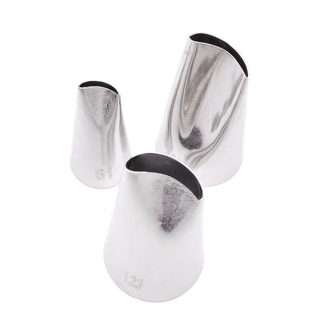 #123 #122 #61 3 Db Rozsdamentes Acélból Származó Rózsa Virág Szirom Barkácsolás Jegesedés Csővezetékek Tippek Cupcake Sütemény Krém Csővezeték Fúvókák Díszítő Szerszámok - Image 2