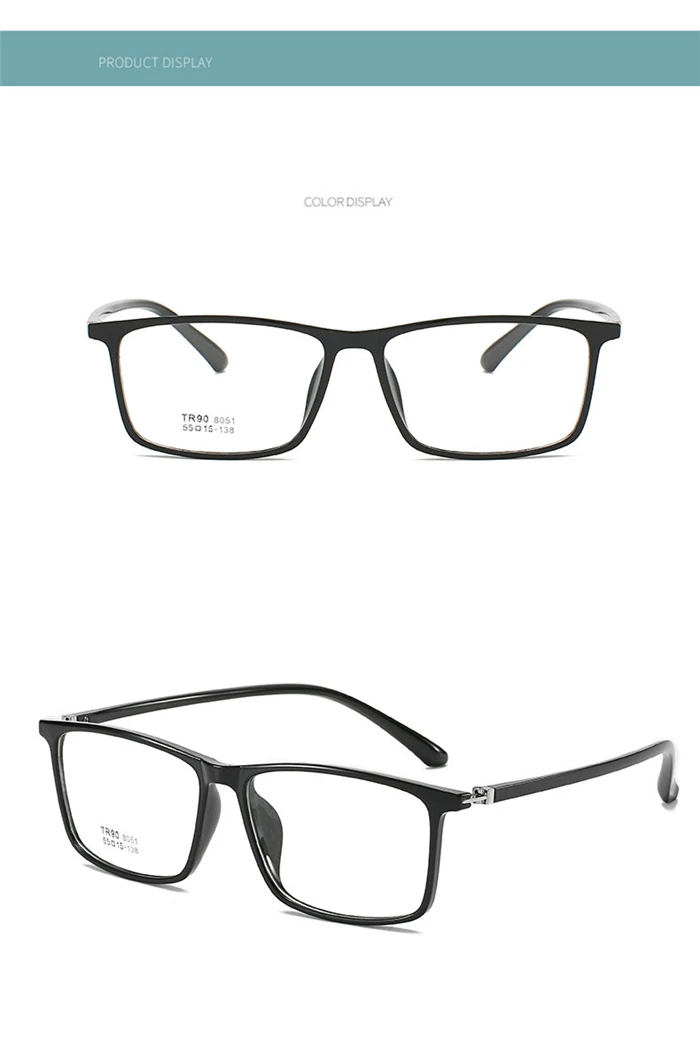 Большая оправа TR90 очки для близоруких женщин удобные квадратные близорукие очки для мужчин SPH-0,5-1,0-1,5 To-6,0