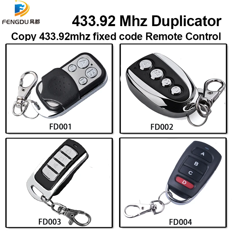 

433Mhz Universal Remote Control Code Grabber For Gate Wireless RF 4 Channel Electric Cloning For Gate Garage Door Car Keychain