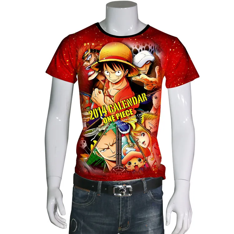 

Hot Selling Anime Peripheral One Piece 3D Digital Printing Short-sleeved T-shirt Men's Clothes Xa101