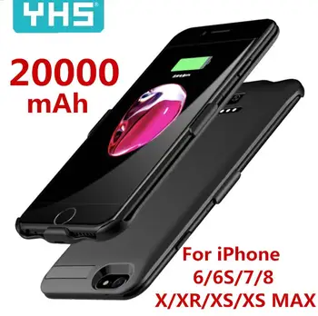 ホット20000麻雀力銀行iphone 6 6s 7 8プラスケースバッテリー充電器ケース6s 6 7 8プラス最大電力銀行充電ケース