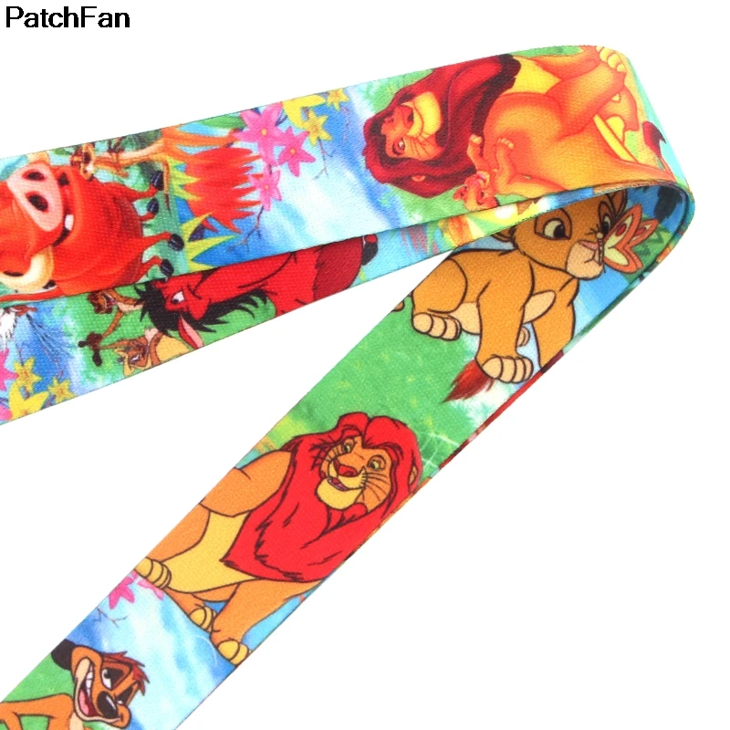 A2542 Patchfan король лев мультфильм ремень шеи ремешки для безопасности отрыва для мобильного телефона USB ID держатель ключа