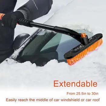 

2-in-1 Snow Brush/Ice Scraper Anti-slip Durable Extendable Remover Tool Foam Grip Car Snow Brush For Vehicles Windows Universal