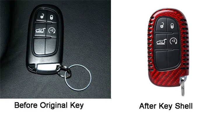 Умный чехол для ключей из углеродного волокна для Dodge Journey charger для Jeep Renegade Grand Cherokee для Chrysler 200