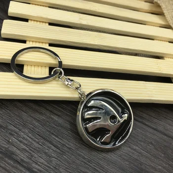 Black Standard Skoda Keychain Personalized Gift Metal Epoxy Car Standard Keychain
