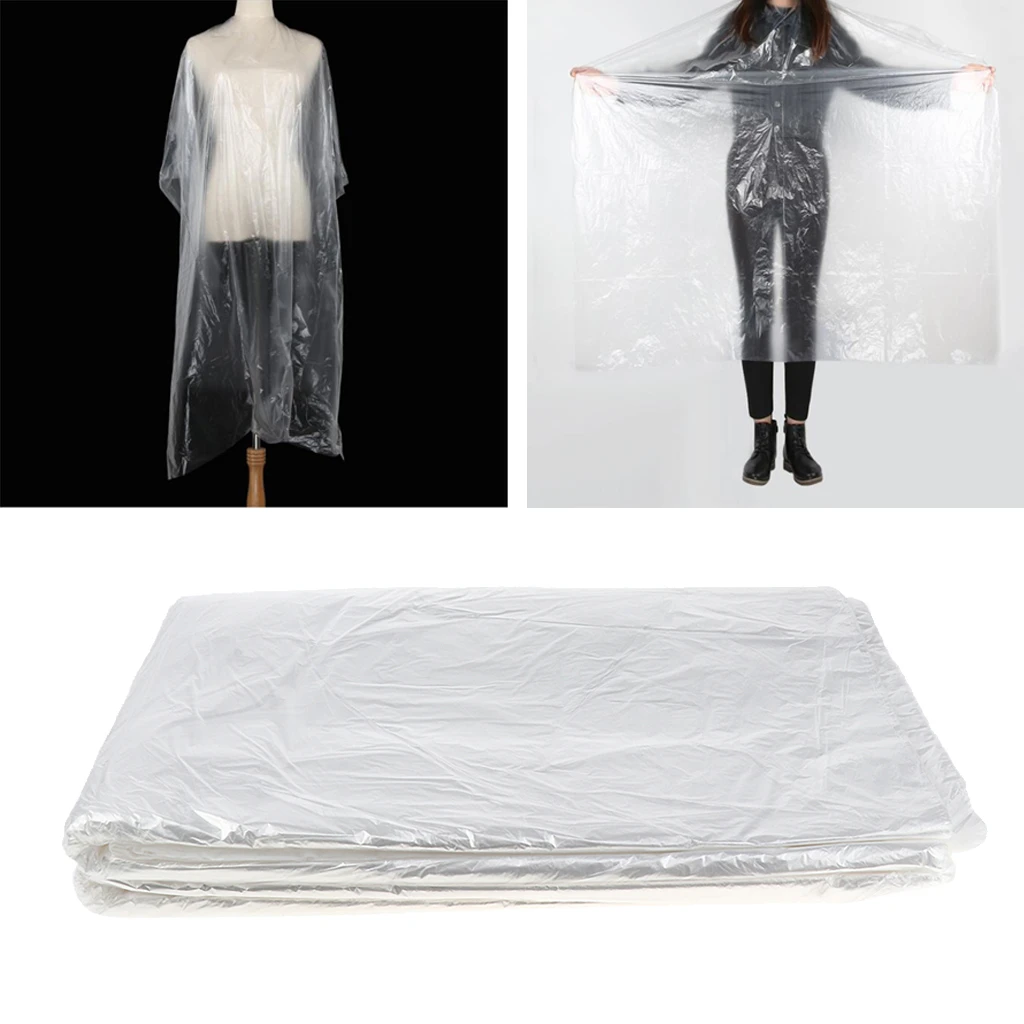 50pcs Disposable Hair Cutting Cape Gown Barber Shop Capes Waterproof