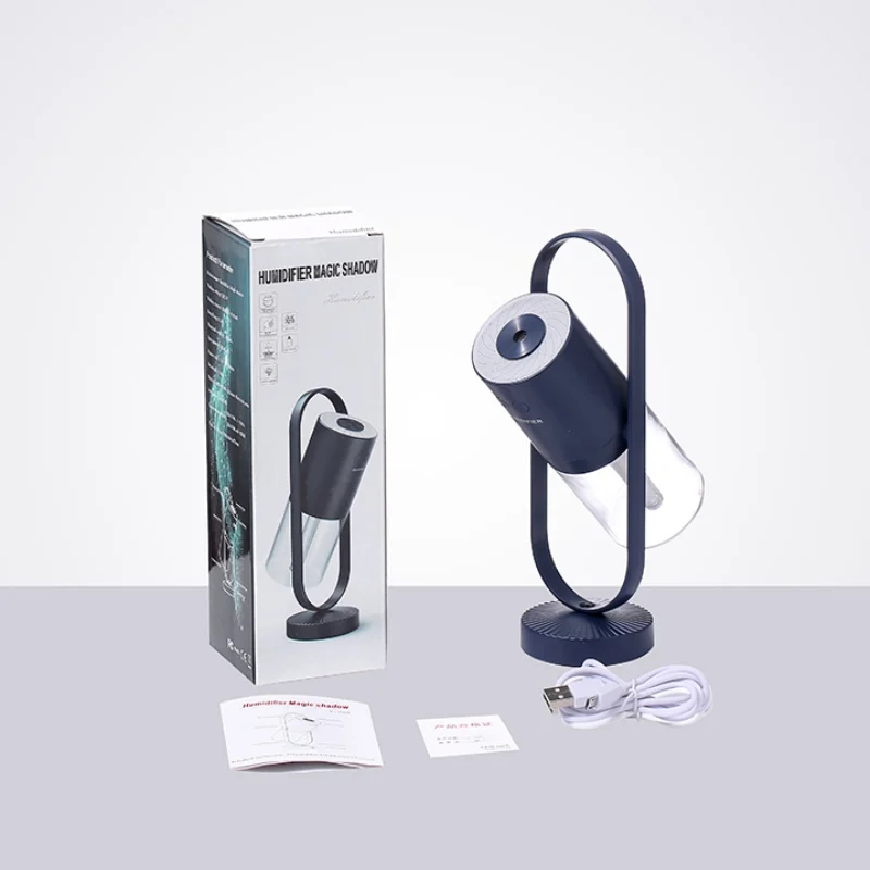Отрицательный Ион USB холодный туман увлажнитель воздуха очиститель с светодиодный лампой проектора регулируемый угол для детской спальни гостиной