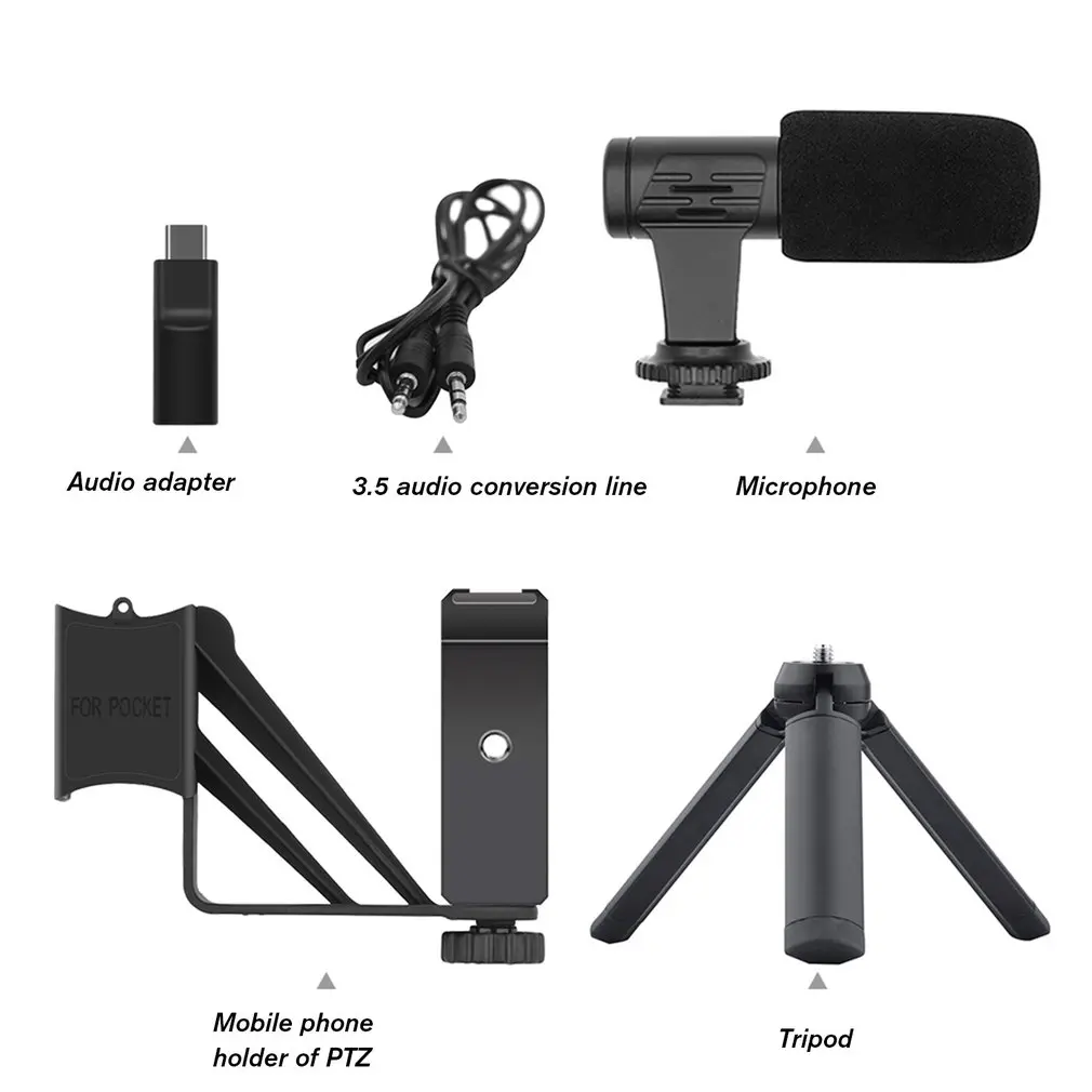 Style 3 1 комплект камера Запись микрофонный аудио адаптер кабель для DJI Osmo Карманная камера - Цвет: Style 3