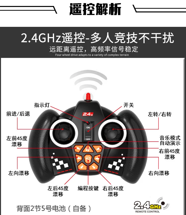 12 способ всестороннее трюк автомобильный пульт дистанционного управления автомобиль внедорожник детские игрушки