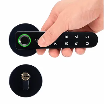 

Semi Conductor Fingerprint door lock with Key Unlock Function for Office Warehouse Access Control Security